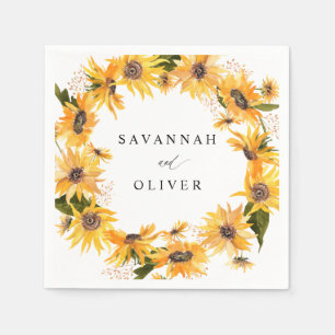 Guardanapo De Papel Call Sunflower Floral Name Napkins