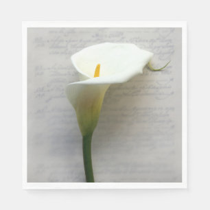 Guardanapo De Papel Calla Lily na caligrafia