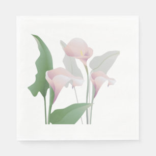 Guardanapo De Papel Calla Rosa Flores Papel Nápoles
