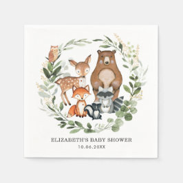 Guardanapo De Papel Calor de bosque Dourado