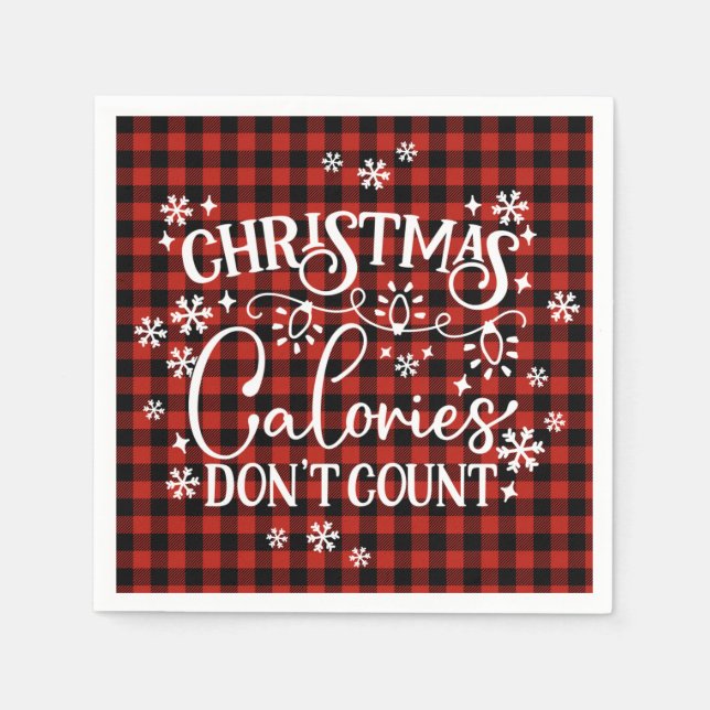 Guardanapo De Papel Calorias de Natal Não Contem (Frente)