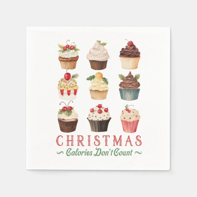 Guardanapo De Papel Calorias de Natal Não Contem (Frente)