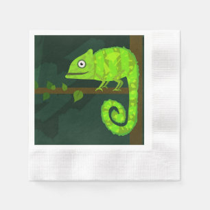 Guardanapo De Papel Camaleão bonito verde