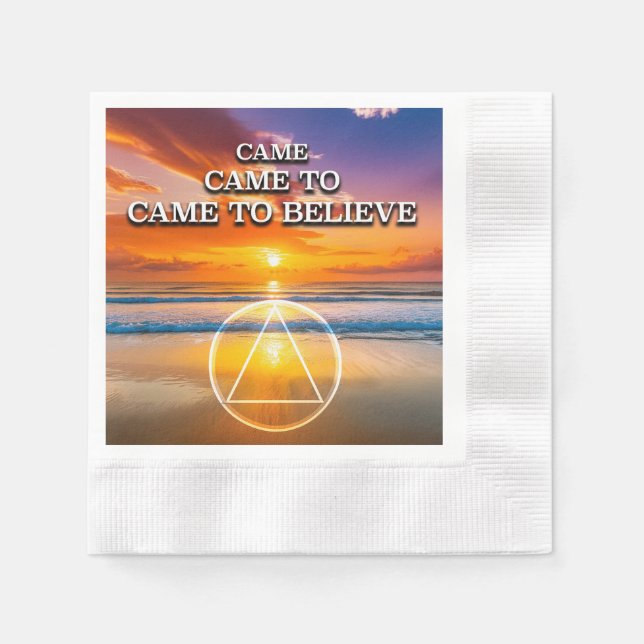 Guardanapo De Papel Came To Believe Recovery Slogan Sunrise (Frente)