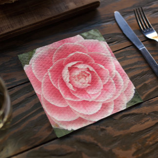 Guardanapo De Papel Camellia Bloom Floral Rosa