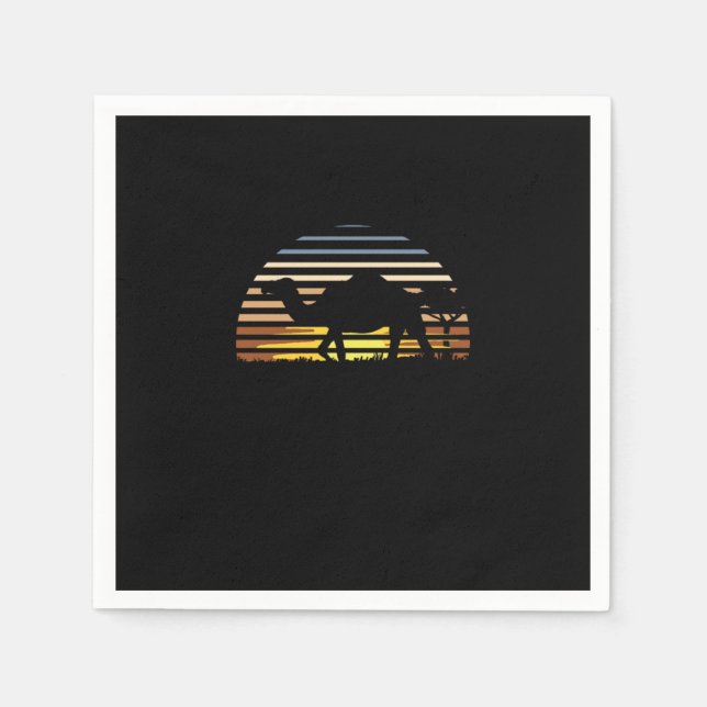 Guardanapo De Papel Camelos Humps Bactrian Camel Animais Selvagens (Frente)