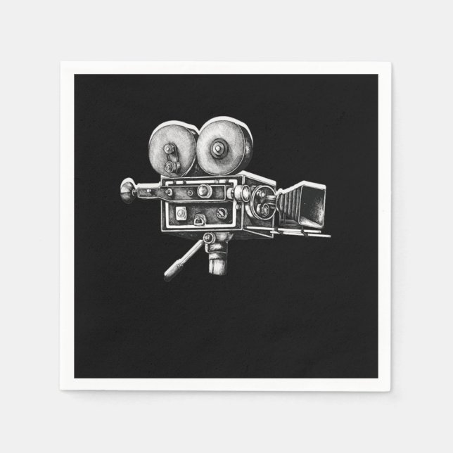 Guardanapo De Papel Câmera de Vídeo de Cinema Incrivelmente Vestido (Frente)