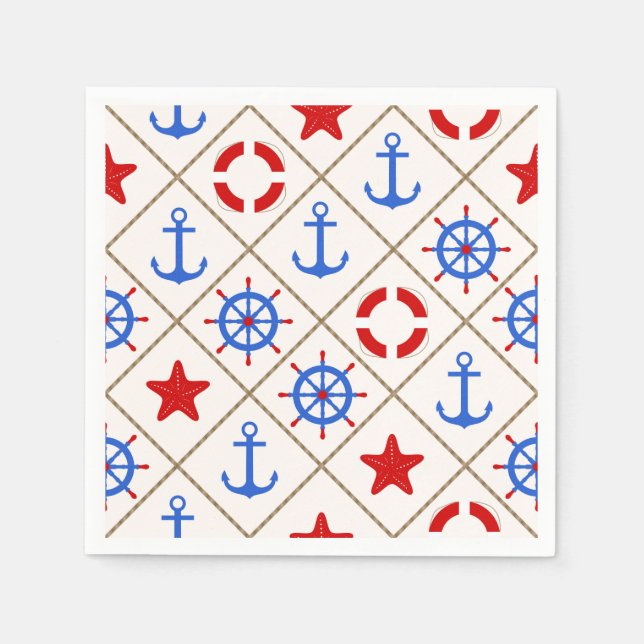 Guardanapo De Papel Caminhada marinha. (Frente)