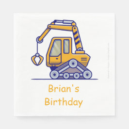Guardanapo De Papel Caminhão de Construção da Criança