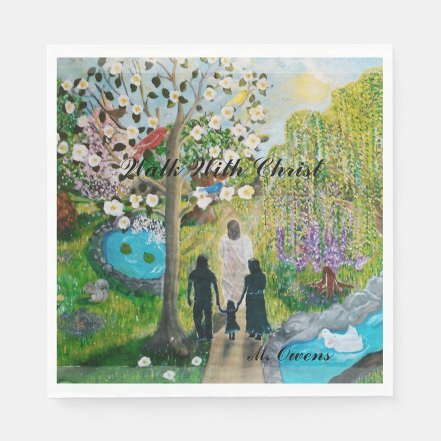 Guardanapo De Papel Caminhe com o Cristo Napkins (Frente)