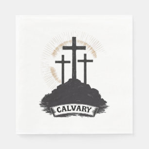 Guardanapo De Papel Camisa da Fé com Gravação Vintage de Jesus no Mont