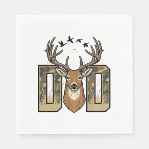 Guardanapo De Papel Camisa de caça ao veado Pai Camo Buck Vector Desig