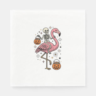 Guardanapo De Papel Camisa de Doce de Halloween de Flamingo Montado em