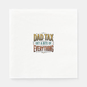 Guardanapo De Papel Camisa de Gravura Vintage Funny Dad Tax Design_1