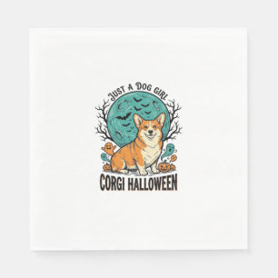Guardanapo De Papel Camisa de Halloween de Corgi para Meninas que Amam