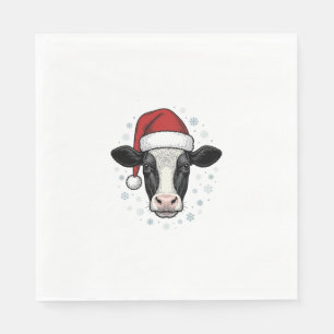 Guardanapo De Papel Camisa de Natal Vaca Santa Chapéu Vintage Fazenda