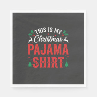 Guardanapo De Papel Camisa de pijama de Natal Festa Divertida