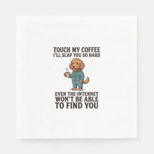 Guardanapo De Papel Camisa engraçada de cachorro de café com desenho v