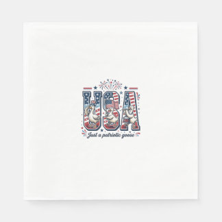 Guardanapo De Papel Camisa Patriótica Ganso EUA Vintage Quatro de Julh