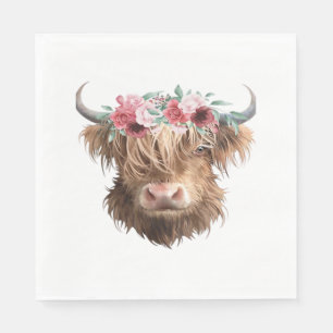 Guardanapo De Papel Camisa-T Clássica de Pintura de Vaca em Highland