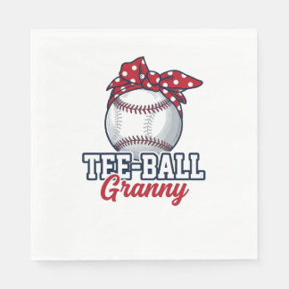 Guardanapo De Papel Camisa Vintage de Beisebol Tee Ball da Vovó_1