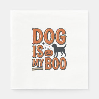 Guardanapo De Papel Camisa Vintage Dog Is My Boo Halloween Design_1