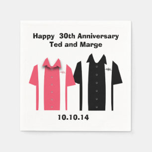 Guardanapo De Papel Camisas de Boliche retrô