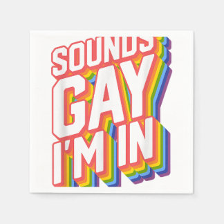 Guardanapo De Papel Camisas do Orgulho Engraçado Soa Gay.