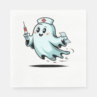 Guardanapo De Papel camiseta clássica enfermeira fantasma_2