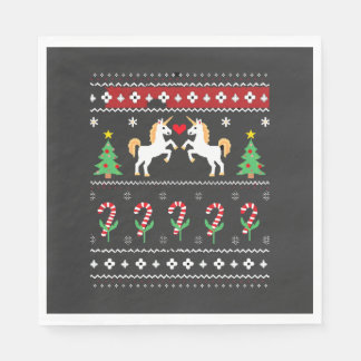 Guardanapo De Papel Camiseta de festa de suéter feio de Natal do unicó