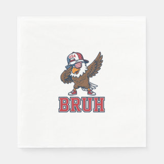 Guardanapo De Papel Camiseta Desenho de Águia Patriótica Bruh Vintage