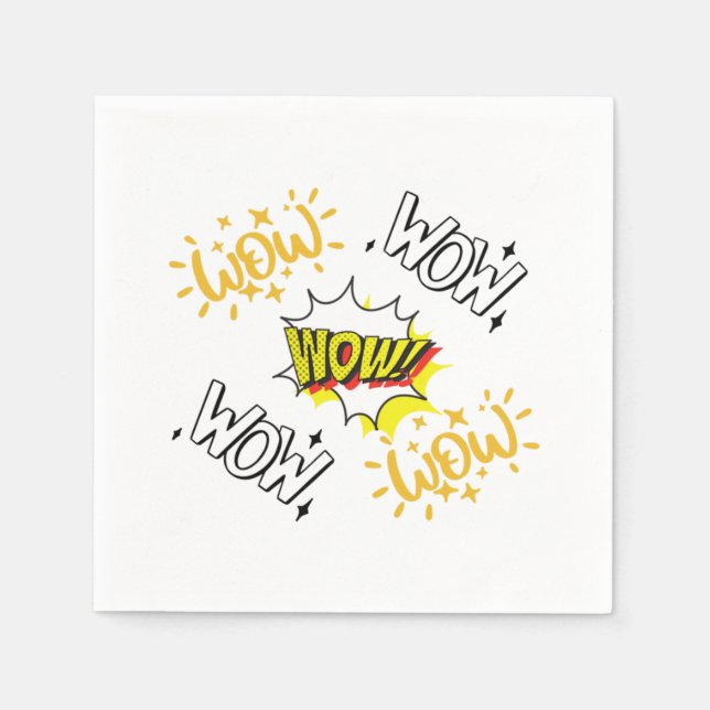 Guardanapo De Papel Camiseta do dia livre Uau Essencial (Frente)