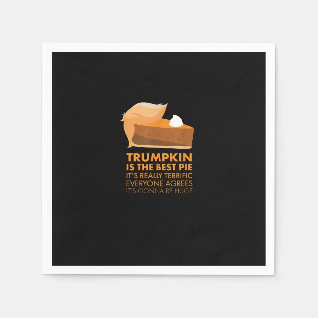 Guardanapo De Papel Camiseta engraçada Pumpkin Pie Fall (Frente)