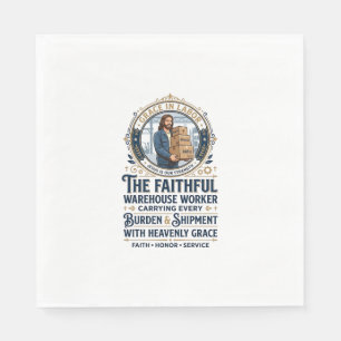 Guardanapo De Papel Camiseta Gráfica de Logística do Armazém de Jesus 