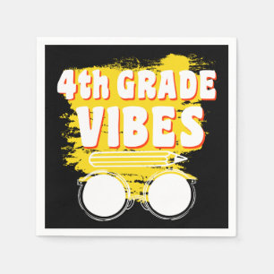 Guardanapo De Papel Camiseta Vibes de Volta às Aulas 4ª Série Primeiro