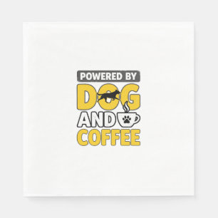 Guardanapo De Papel Camiseta Vintage Alimentada Por Cão E Café_1
