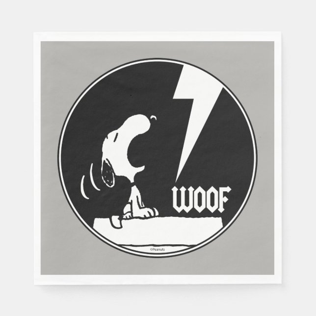 Guardanapo De Papel Camisetas Rock | Snoopy Howling (Frente)