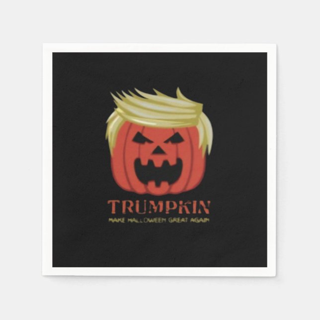 Guardanapo De Papel Camisola, Trumpkin, Halloween Merch (Frente)
