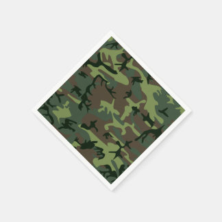 Guardanapo De Papel Camouflage Camo Green Brown Patterno