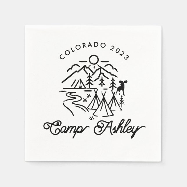 Guardanapo De Papel Camp Bachelorette Coquetel Personalizado Napkins (Frente)