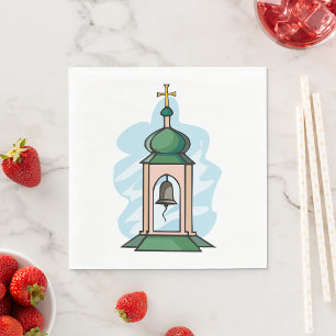 Guardanapo De Papel Campanário da Igreja Ortodoxa Rústica