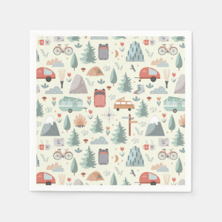 Guardanapo De Papel Campanha, caminhada, portas e tema da natureza