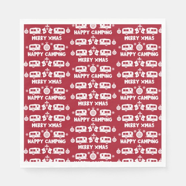 Guardanapo De Papel Campanha Feliz de Natal Caravan (Frente)