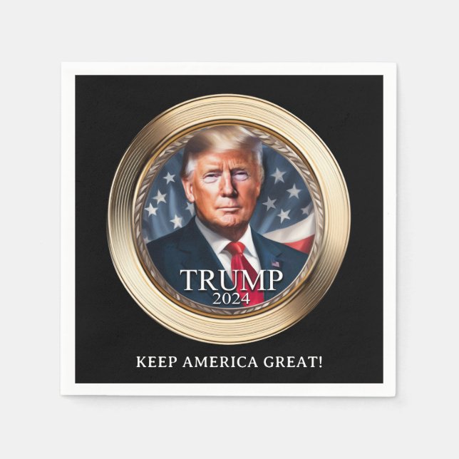 Guardanapo De Papel Campanha Trump 2024 Rally Novelty (Frente)