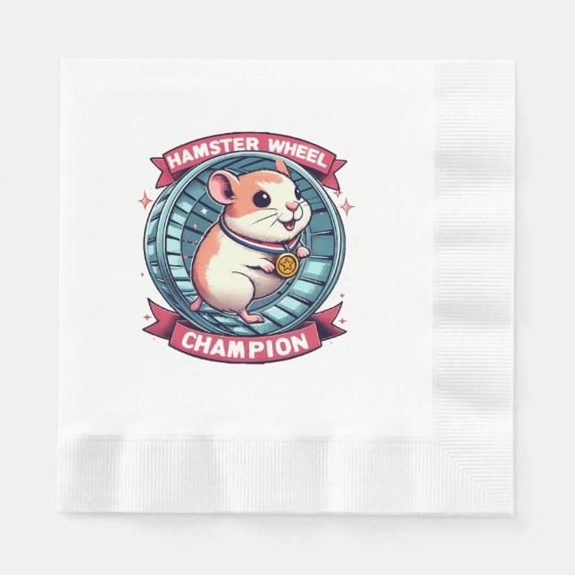 Guardanapo De Papel Campeão da Roda de Hamster (Frente)