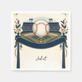 Guardanapo De Papel Campeão Equipe Campo de Bola de Beisebol Chá de No