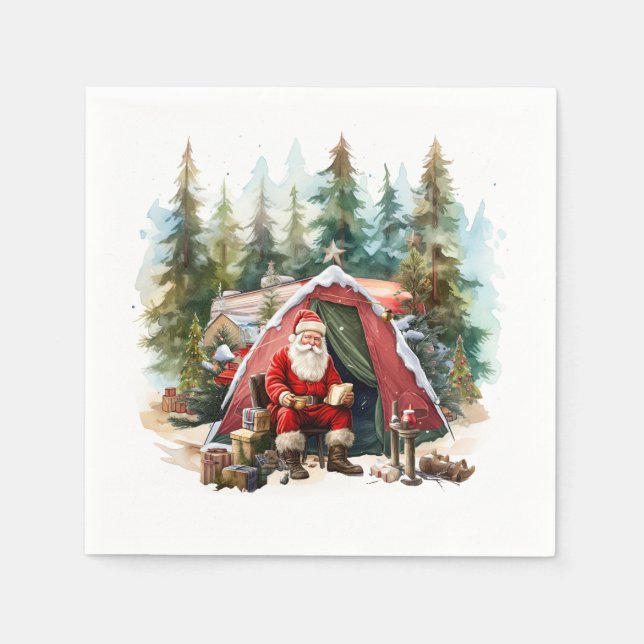Guardanapo De Papel Camper Santa Claus Campanha de Natal (Frente)