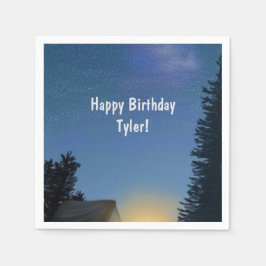 Guardanapo De Papel Camping Starry Night Party