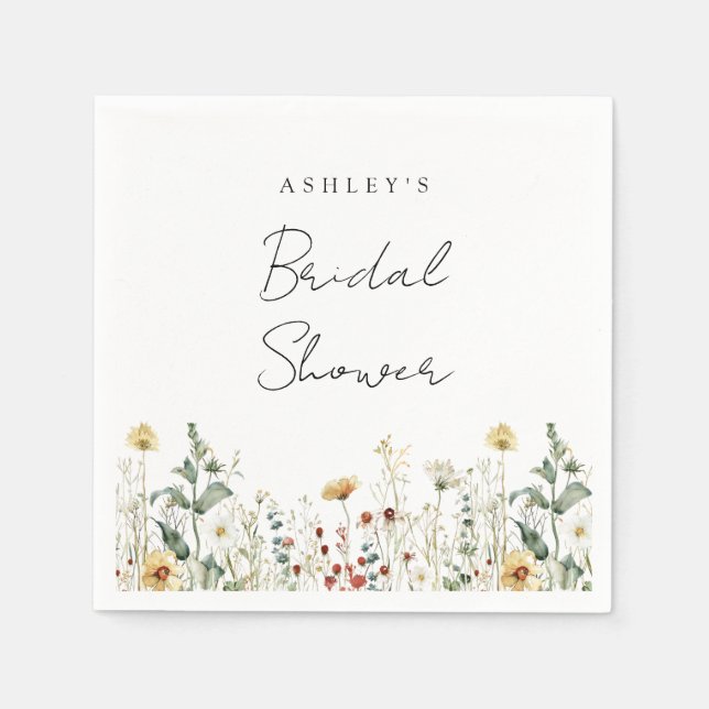 Guardanapo De Papel Campo de Flores Silvestres de Verão para Chá de No (Frente)