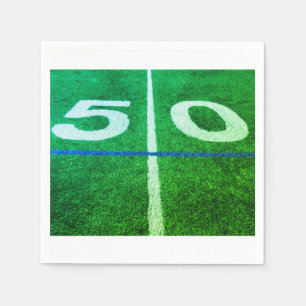 Guardanapo De Papel Campo de futebol fotográfico de linha de 50 jardas